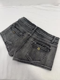 Retro Spice Girl Washed Old Black Grey Denim Shorts Female Summer Spice Girl Skinny Slim Hips A-Word Hot Pants