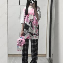 Subculture Aesthetic Crop Top Women Clothing 2000s Kawaii Anime Cartonn Print Sweet Japanese Lolita Cute T shirts Harajuku Tops