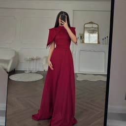 Women's Stand Collar Tassel Shawl Tight Slimming Long Big Hem Dress Elegant Graceful Banquet Date Host Versatile Evening Dress