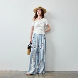TOYOUTH Women 2 Piece Set 2026 Summer New South France Holiday Lace Off Shoulder Slim Top Rose Stripe Casual Pants Outfits