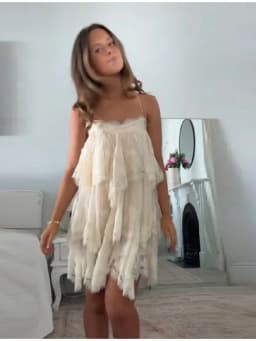 Chic Vintage Dress Lace Elegant Feminine Strapless Tiered Women Dresses Vocation Summer Sweet Trendy Stylish Casual Outfit
