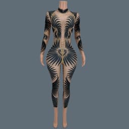 Classic Rhinestones Bodycon Jumpsuit for Women Sexy Dance Performance Costume Female Stage Wear Nightclub Party Outfit Feibiao