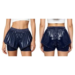 Women Waterproof Shorts Swim Trunks 2 in 1 Athletic Bottoms Running Cycling Sports Yoga Workout Sportswear Beach Pool Swimwear
