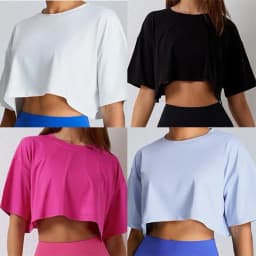 Y2K Fitness Top Short Sleeve Exposed Navel Casual Basic T Shirt for American and European Summer Sports Style
