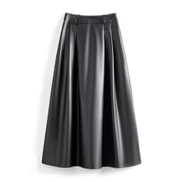 Plus size 5XL Split Sheepskin Skirt for Women 2026 Fashion High Waist Belt A-line Long Skirt Chic Ladies Wine Red Leather Skirts