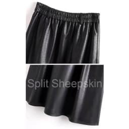 Plus size 5XL Split Sheepskin Skirt for Women 2026 Fashion High Waist Belt A-line Long Skirt Chic Ladies Wine Red Leather Skirts