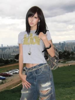 Tonngirls Y2k Japanese Print Bubble Letter Tee Short Sleeve T-shirt Women Aesthetic 2000s Vintage Crop Tops Streetwear Tshirts