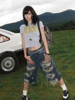Tonngirls Y2k Japanese Print Bubble Letter Tee Short Sleeve T-shirt Women Aesthetic 2000s Vintage Crop Tops Streetwear Tshirts