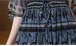 Boho Silk Chic Luxury Long Dress for Women Spring Summer Vintage Chiffon Hepburn Party Dress 2026 Elegant Casual Prom Clothes