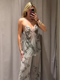 French Relaxed Set Chiffon Vintage Elegant Top Wide Leg Pants Women Sheer Beach Chic Female Stylish Vacation Summer Wear