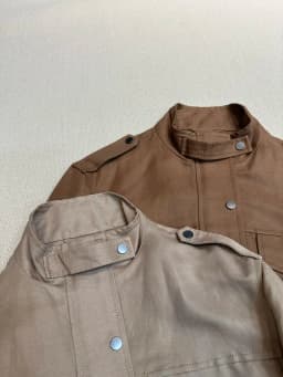Women's 2026 Spring Summer New Silk and Linen Stand up Collar Jacket All-match