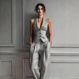 Sexy V Neck Vest Top 2 Piece Matching Set Women Summer Casual Tracksuit Jumpsuit Pants Playsuit
