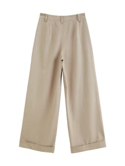 ZIQIAO Women's Lyocell Cotton Draped Straight Leg Casual Pants 2026 Summer New Gray Cuffed Trousers Khaki Deep Grey Pants