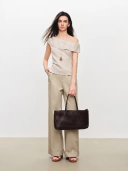 ZIQIAO Women's Lyocell Cotton Draped Straight Leg Casual Pants 2026 Summer New Gray Cuffed Trousers Khaki Deep Grey Pants