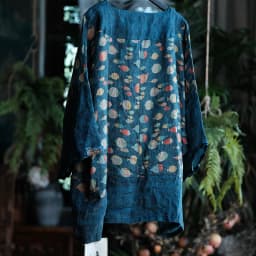 100% Ramie Women Casual Shirt New Arrival 2026 Chinese Style O-neck Vintage Print Loose Comfortable Female Tops Shirts M2785