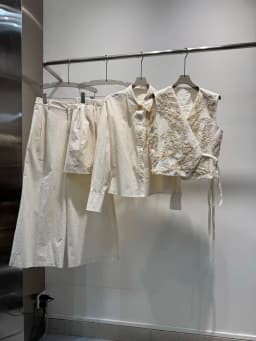2026 Women's Summer Two-Piece Set: Embroidered Sequin Button-Down Shirt and Elastic-Waist Shorts