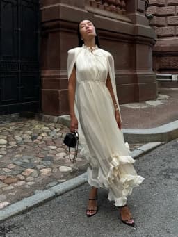 Women Solid White Ruffle Maxi Dress Fashion Lace Pleated Sleeveless Off-shoulder Long Dresses Lady 2026 Summer Holiday Robes Ne