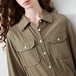 TOYOUTH Women's Light Utility Shirt Dress Fall 2026 Waist Cinched Slimming Office Commute