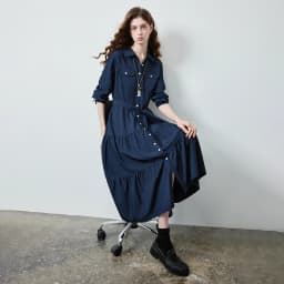 TOYOUTH Women's Light Utility Shirt Dress Fall 2026 Waist Cinched Slimming Office Commute