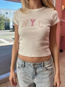 Letter Embroidery Slim Crop Top Women Summer O-neck Cotton Short Sleeve Tees Femme Casual Simple Sweet White Cropped Tshirts Y2k