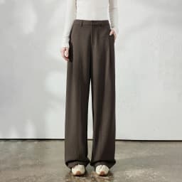 TOYOUTH Women's Wide Leg Suit Pants 2026 Fall New Drapey Seam Detail Tailored Office