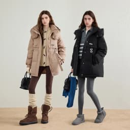 TOYOUTH Women's White Duck Down Coat 2026 Winter New Urban Functional Hooded Waist Cinched Windproof Outerwear