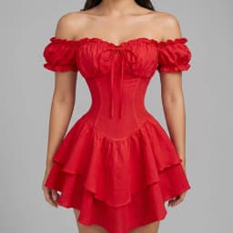 Summer New Women Commute Short Dress Fashion One-shoulder Pure Color Ruffles Cake Dress Elegant High Waist Slim Party Mini Dress