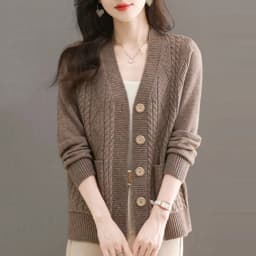 Women's Knit Sweater Open Cardigan 2026 New Spring/Autumn Thickened Loose Plus Size Fashion Solid Color Pullover Outerwear Top