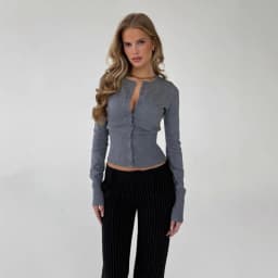 Elegant Button Up Cardigan Women Long Sleeve Slim Waist Knitwear Top Jumper Y2K Streetwear Autumn 2026 New