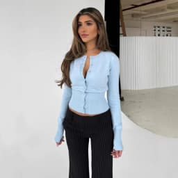 Elegant Button Up Cardigan Women Long Sleeve Slim Waist Knitwear Top Jumper Y2K Streetwear Autumn 2026 New