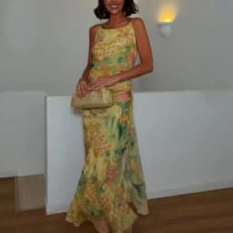 Vintage Printed O-neck Sleeveless Chiffon Dress Elegant Slim Pleated Vacation Beach Dress Summer New High Waist Party Maxi Dress