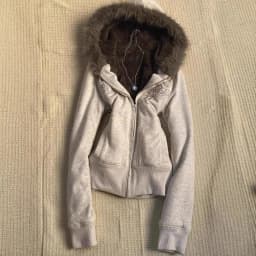 American Y2k Embroidered Fur Collar Hooded Sweatshirt for Women 2026 Autumn Winter New Retro Streetwear Women's Zip Up Hoodie