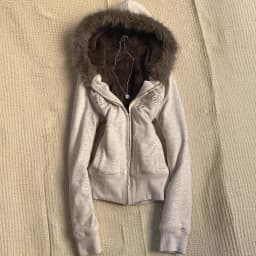 American Y2k Embroidered Fur Collar Hooded Sweatshirt for Women 2026 Autumn Winter New Retro Streetwear Women's Zip Up Hoodie