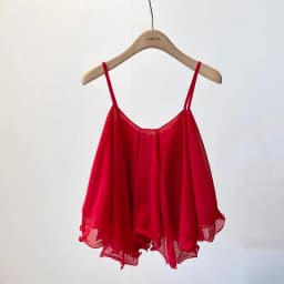 Korean Fashion Lightweight Chiffon Spaghetti Strap Crop Top Women's Summer Ruffled Flowy Cami Casual Daily Party Tanks