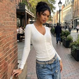 Women V Neck Hollow Out Sweaters Long Sleeve Button Slim Fit White Cropped Casual Y2K Aesthetics Fall Jacquard Knit Cardigan New