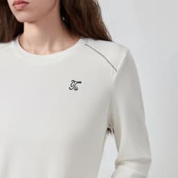 TOYOUTH Women's Long Sleeve T-Shirt 2026 Autumn New Soft Fleece Slim Fit Contrast Line Round Neck Base Layer Top