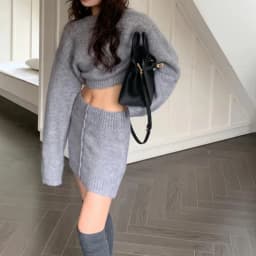 2026 Autumn Winter Women's Knitting Costume Turtleneck Solid Color Pullover Sweater Slim Skirt Two-piece Set Female Warm Suits