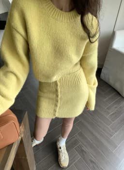 2026 Autumn Winter Women's Knitting Costume Turtleneck Solid Color Pullover Sweater Slim Skirt Two-piece Set Female Warm Suits