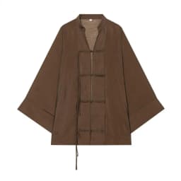 Women Stand Collar Shirt Chinese Frog Button Blouse for Early Fall, Loose Solid Color Long Sleeve Top Durable Polyester