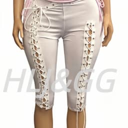 HLJ&GG Fashion Y2K Letter Print One Shoulder Two Piece Set Women Side Drawstring Ruched Top And Hollow Bandage Shorts Streetwear