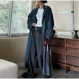 French Retro Washed Denim Trench Coat for Women A New Autumn Collection of Loose Retro and Casual Long High-end Overcoat Fashion