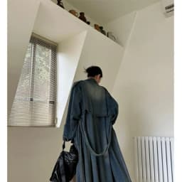 French Retro Washed Denim Trench Coat for Women A New Autumn Collection of Loose Retro and Casual Long High-end Overcoat Fashion