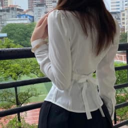 Preppy Bandage Basic White Shirt Women 2026 Y2K Long Sleeve Slim Fit Shirts Woman Harajuku Turn Down Collar Cropped Shirt Mujer