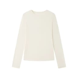 Silk Wool Blend O Neck Long Sleeve Tee for Women Pink Thin Casual Summer Top