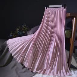High Waist Pleated Maxi Skirt for Women Vintage Summer Long Flowy Skirt