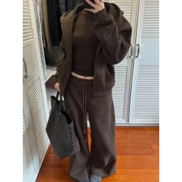 American Casual Relaxation Sweater Set Women's Autumn Loose Retro Sports Hooded Jacket Wide-leg Pants Two-piece Set