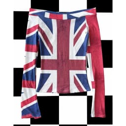 Y2K Harajuku Digital Print American Flag Off Shoulder Long Sleeve T Shirt Slim Fit Sexy Streetwear Top for Women Street Style