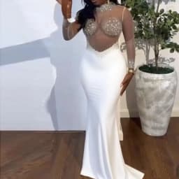 Diamond Design Slim Sexy Long Dress Women Elegant Solid Wrap Hip Dresses Fashion O Neck See Through Mesh Patchwork Banquet Dress