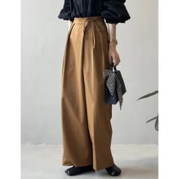 Johnature Casual Korean Asymmetrical Slant Front Tie Wide-leg Pants Women High-waisted Versatile Straight-leg Casual Pants