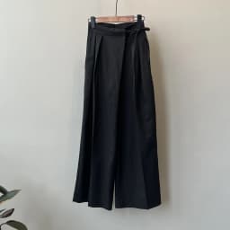 Johnature Casual Korean Asymmetrical Slant Front Tie Wide-leg Pants Women High-waisted Versatile Straight-leg Casual Pants